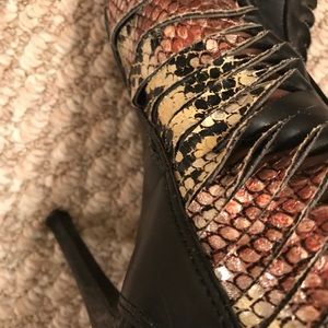 Fun snake skin heels